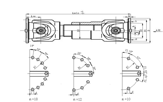 SWC-DZ型花叉套、花叉轴伸缩式万向联轴器