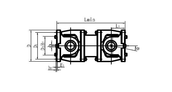 JX-C型十字轴式万向联轴器 （无伸缩短型）